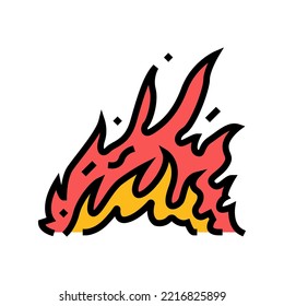 blaze fire color icon vector. blaze fire sign. isolated symbol illustration