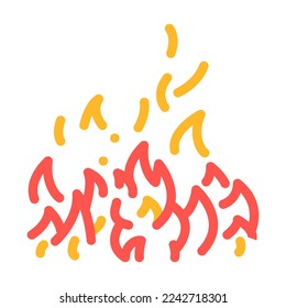 blaze fire color icon vector. blaze fire sign. isolated symbol illustration
