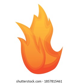 Flammenzündungssymbol. Cartoon aus Flammen, Vektorsymbol für Webdesign einzeln auf weißem Hintergrund