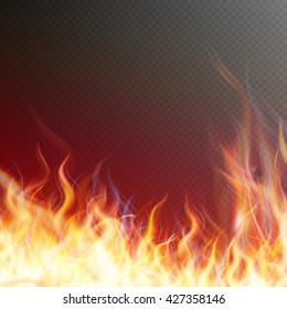 Blaze fire flame texture on transparent background. EPS 10 vector file included