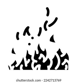 blaze fire glyph icon vector. blaze fire sign. isolated symbol illustration