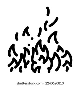 blaze fire line icon vector. blaze fire sign. isolated contour symbol black illustration