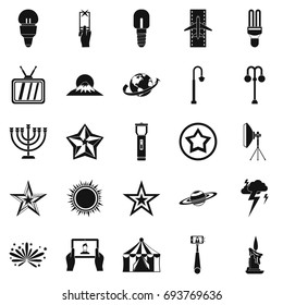 Blaze icons set. Simple set of 25 blaze vector icons for web isolated on white background