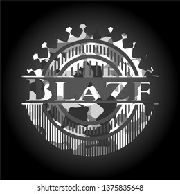 Blaze on grey camouflaged texture