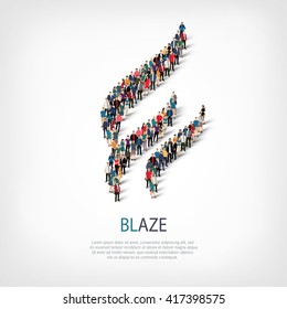 blaze people sign 3d