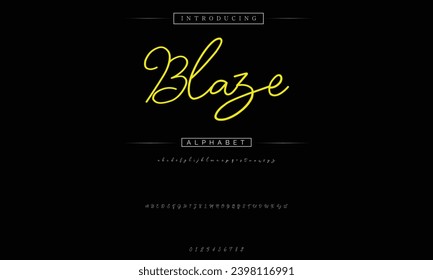 Blaze signature Font Calligraphy Logotype Script Brush Font Type Font lettering handwritten