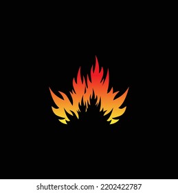 Blaze vector sign, flare illustration, isolated on black background.
