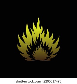 Blaze vector sign, flare illustration, isolated on black background.