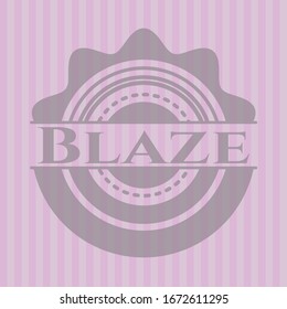 Blaze Vintage rosa Emblem. Vektorillustration Illustration. Detaillierte Angaben.