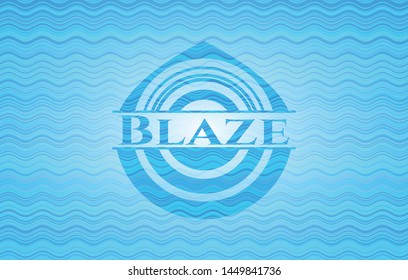 Blaze water wave emblem. Vector Illustration. Detailed.