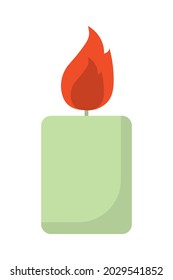 blazed candle icon on white background