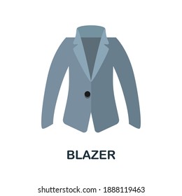 Blazer flat icon. Color simple element from clothes collection. Creative Blazer icon for web design, templates, infographics and more