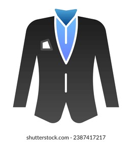 Blazer flat icon. Jacket color icons in trendy flat style. Formal clothes gradient style design, designed for web and app. Eps 10