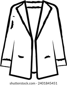 Blazer hand drawn vector illustration