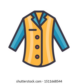 Blazer icon. colorful icon. vector graphics