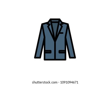 Blazer icon, filled line icon