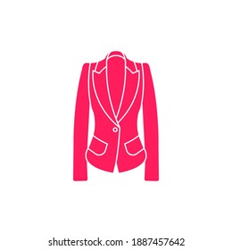 Blazer icon flat style isolated on white background. Vector illustration