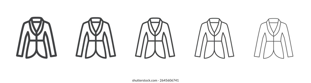 Ícone Blazer símbolo vetorial de ilustração de contorno