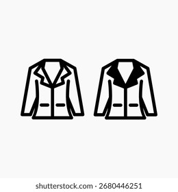 blazer icon outline style icon