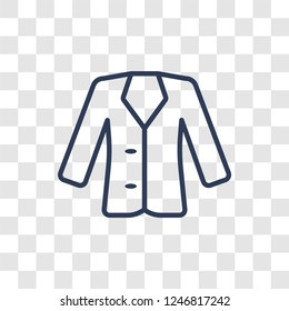 Blazer icon. Trendy linear Blazer logo concept on transparent background from Clothes collection