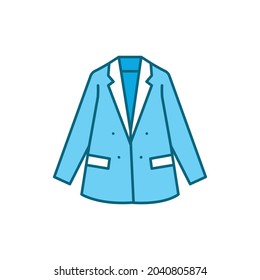 Blazer сolor line icon. Pictogram for web page, mobile app, promo. UIUXGUI design element. Editable stroke.