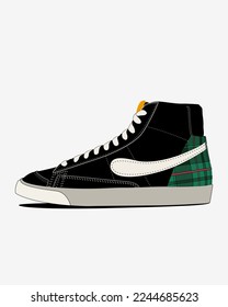 Blazer Mid Shoes Mockup Design