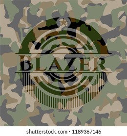 Blazer on camouflage texture