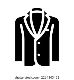 blazer outerwear male glyph icon vector. blazer outerwear male sign. isolated symbol illustration