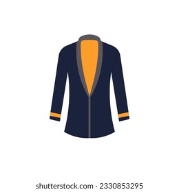 Blazer outfit  icon, flat design style - Vector