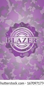Blazer-rosa Tarnung Emblem. Vektorillustration Illustration. Detaillierte Angaben.