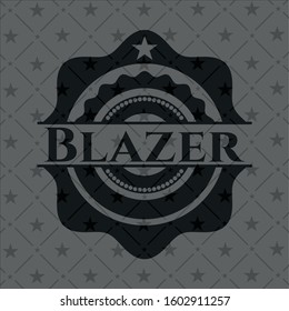 Blazer realistic dark emblem. Vector Illustration. Detailed.