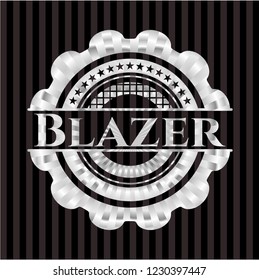 Blazer silver shiny emblem