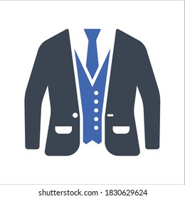 Blazer, Anzug Symbol, Vektorgrafik