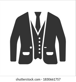 Blazer, Anzug Symbol, Vektorgrafik