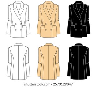 blazer for women business attire elegant fashion and formal cloth illustration