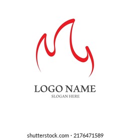 blazing fire, embers, fireball logo and symbol vector image. with illustration editing.