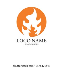 blazing fire, embers, fireball logo and symbol vector image. with illustration editing.