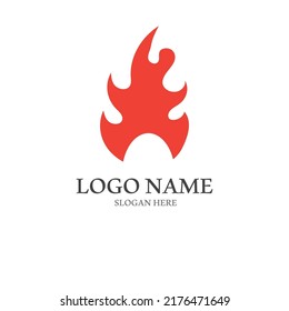 blazing fire, embers, fireball logo and symbol vector image. with illustration editing.