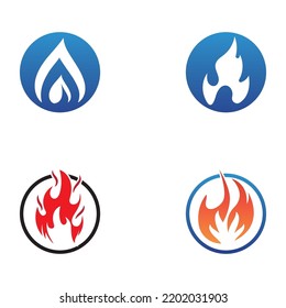 Blazing Fire, Embers, Fireball Logo And Symbol Vector Image. With Illustration Editing.