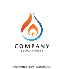 Blazing Fire, Embers, Fireball Logo And Symbol Vector Image. With Illustration Editing.