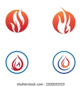 blazing fire, embers, fireball logo and symbol vector image. with illustration editing.