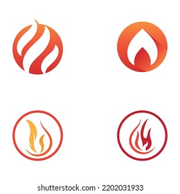 blazing fire, embers, fireball logo and symbol vector image. with illustration editing.