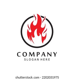 blazing fire, embers, fireball logo and symbol vector image. with illustration editing.