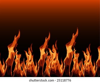 Blazing Fire flame for border design.