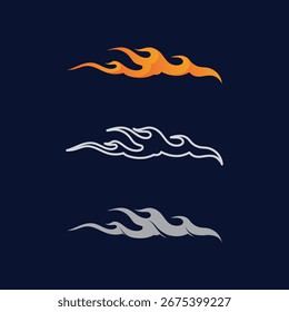 Vector de diseño de logotipo de llama de fuego ardiente concepto de ilustración de símbolo ardiente