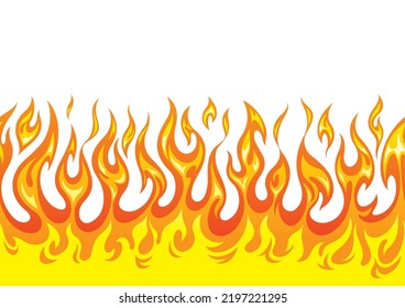 Blazing Fire Flames Seamless Pattern Stock Vector (Royalty Free ...