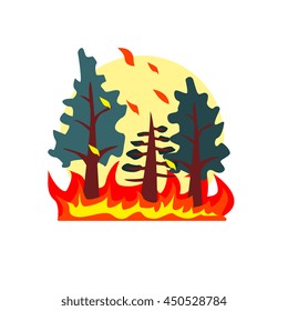 Blazing Forest Natural Force Sticker