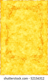 Blazing frame on aged background. (EPS10)