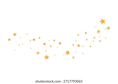 Cometas dorados ardientes. Cometa solar. Brillo brillante del meteoro. Brillantes colas doradas. Ilustración vectorial de señal de rastro de estrella.