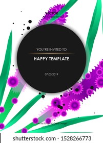Blazing star flower Card, Vector illustration design element